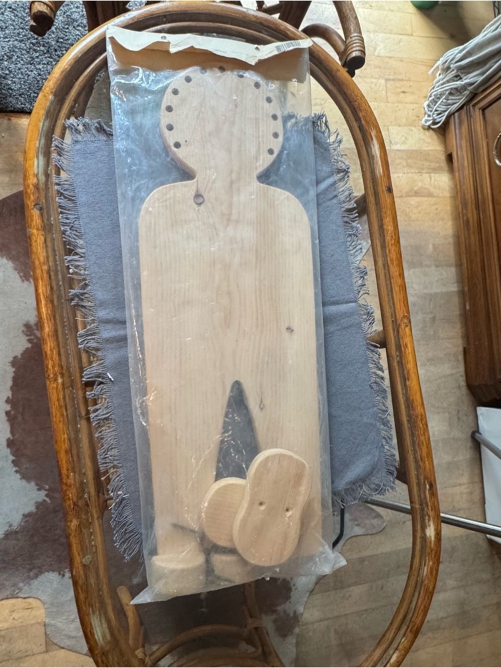 Large Vintage wooden doll craft kit